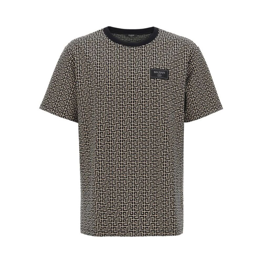 Balmain Bicolor Cotton Men's T-Shirt